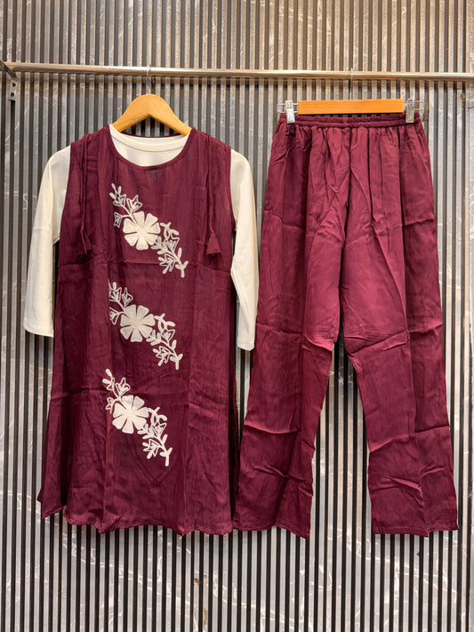 Premium Cotton 3-Piece Designer Co-ord Set