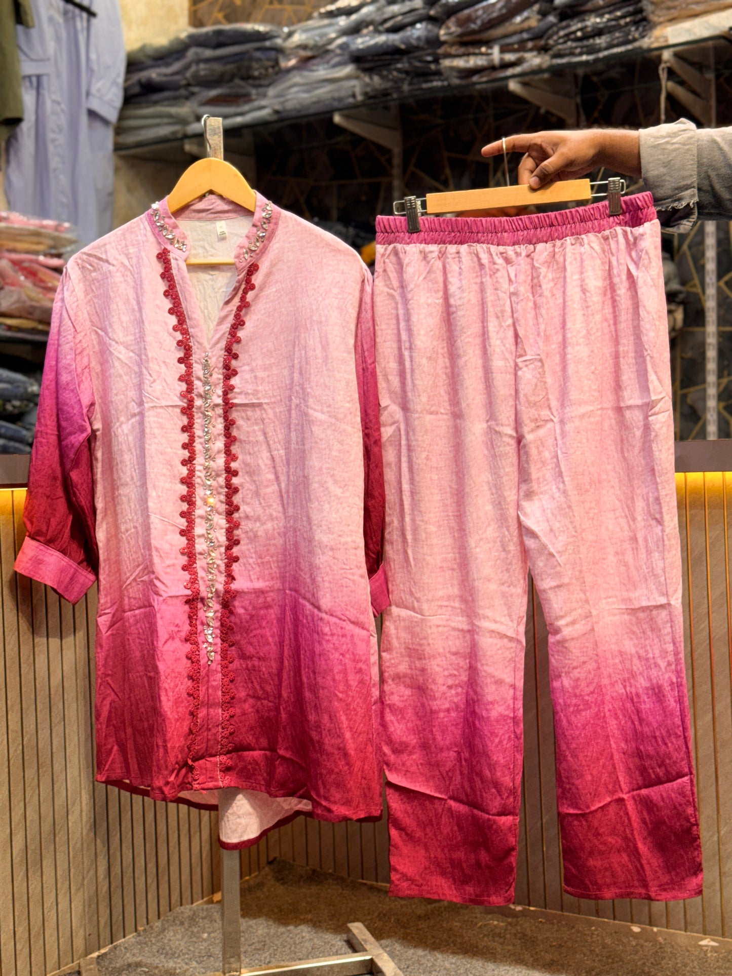 Premium Double-Shaded Co-Ord Set (Sizes: 3XL, 4XL) 1023