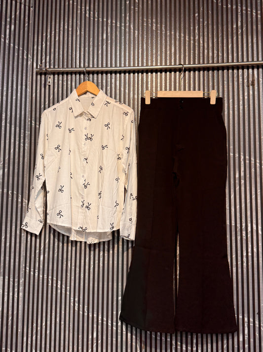 🌟 Premium Urban Co-ord Set – China Cotton Shirt & Korean Pants. (1009)