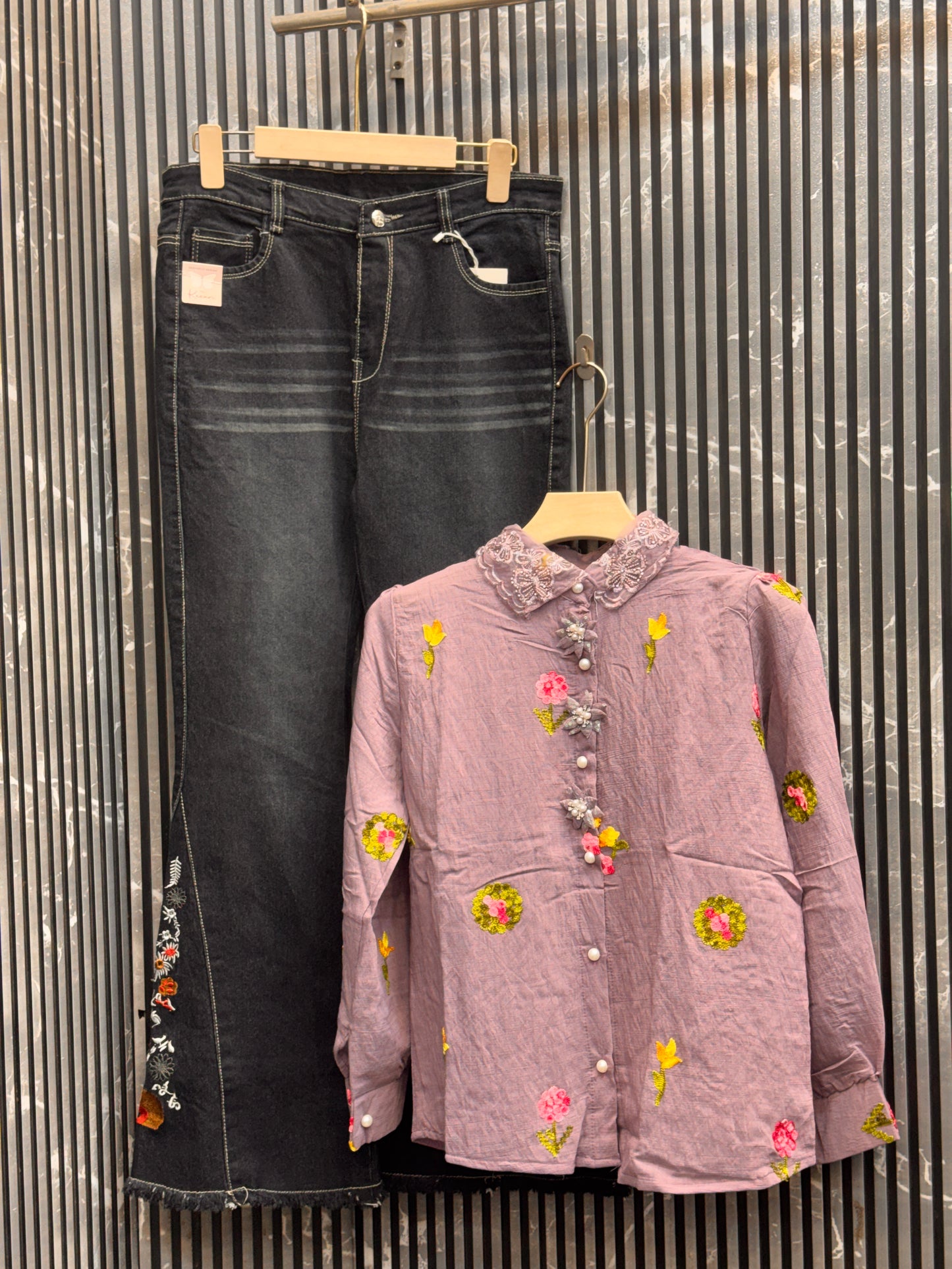 🌟 Premium Urban Co-ord Set – China Cotton Shirt & Korean Pants(1011)