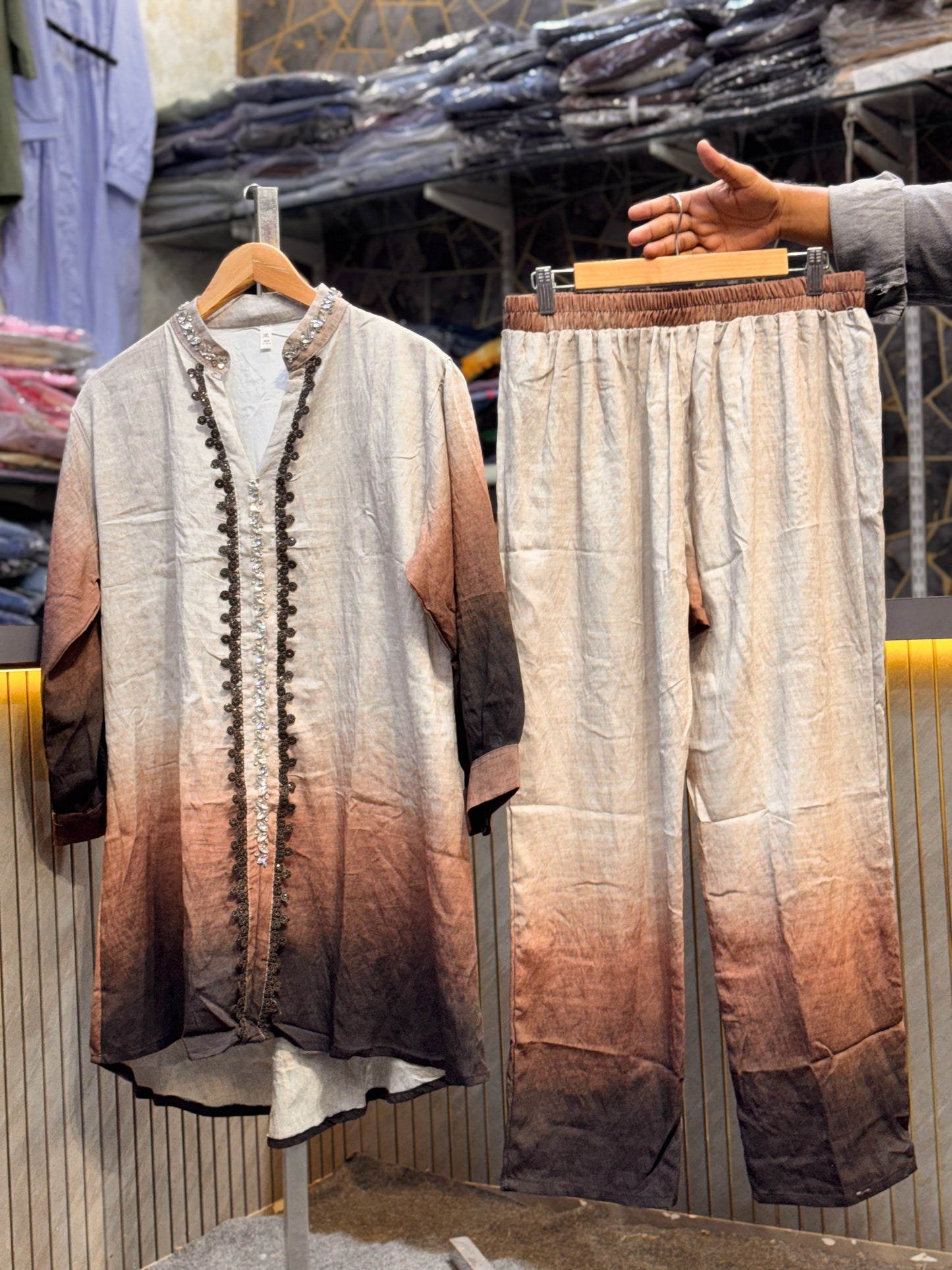 Premium Double-Shaded Co-Ord Set (Sizes: 3XL, 4XL) 1023