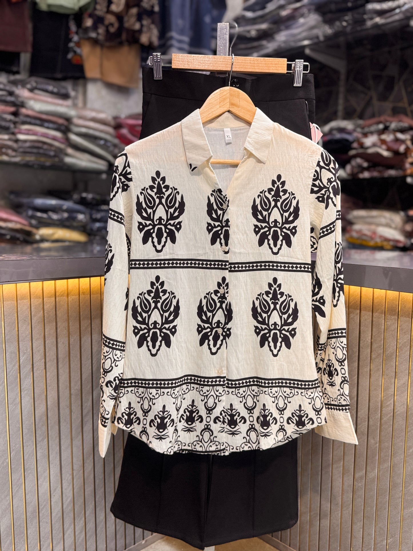 🌟 Premium Korean Outfit (Trendy Shirt & Pant Co-ord Set)(1022)