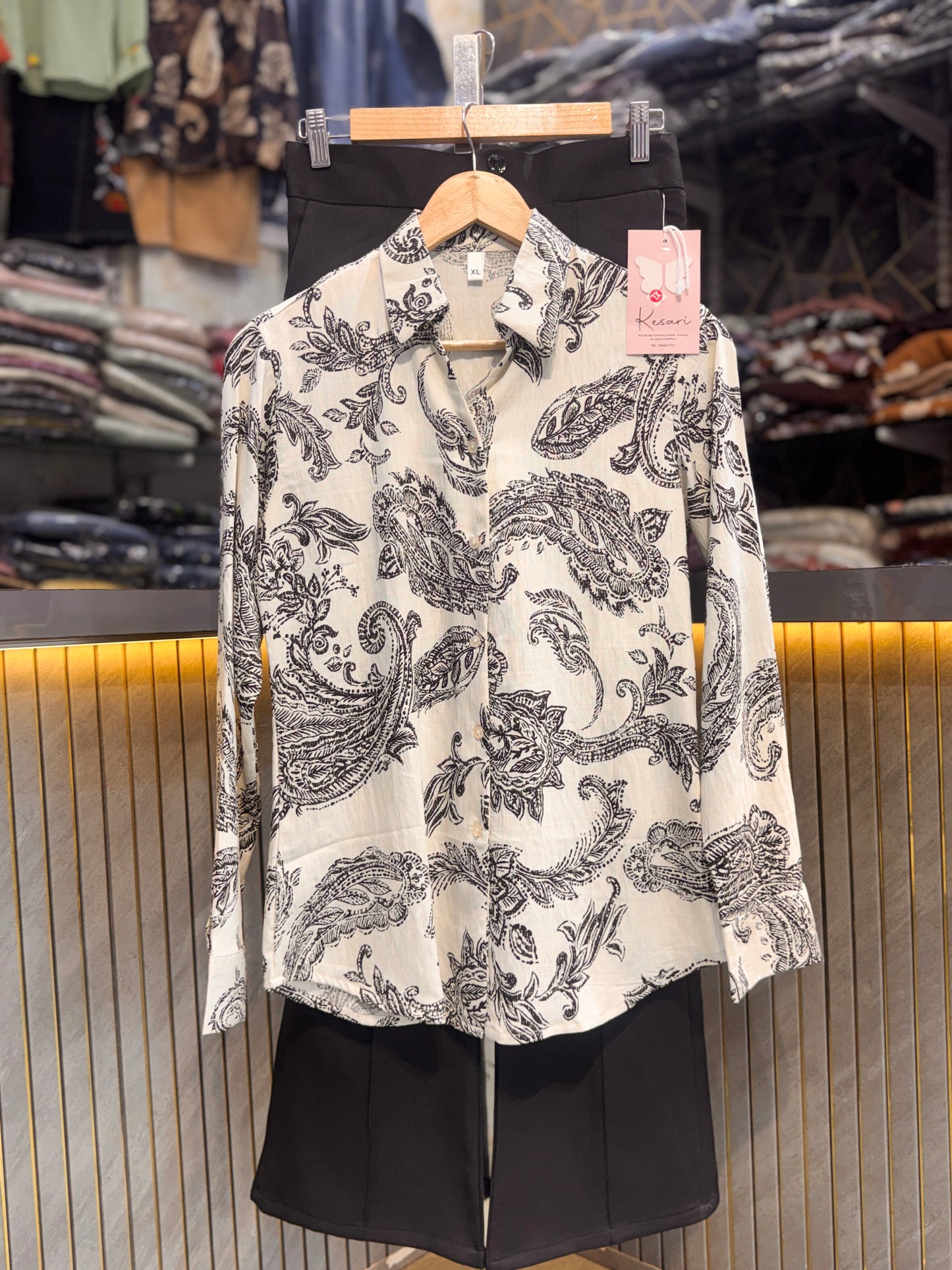 🌟 Premium Korean Outfit (Trendy Shirt & Pant Co-ord Set)(1022)
